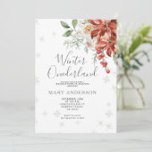 Kerstbloemenwinter Onederland 1e verjaardag Kaart (Staand voorkant)