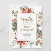 Kerstbloemenwinter Onederland Verjaardag Kaart (Voorkant)