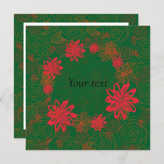 kerstbloemkrans  (Voorkant / Achterkant)