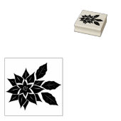 kerstbloemstempel rubberstempel (Gestempeld)