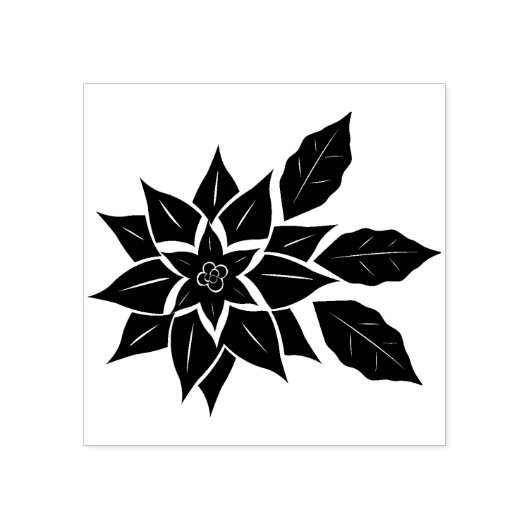 kerstbloemstempel rubberstempel (Afrduk)