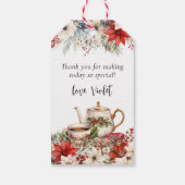 Kerstbloemstuk Theeontbijt Bedankt Cadeaulabel (Achterkant)