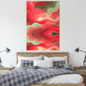 Kerstbloesemfrequenties – Abstracte Energie Wrap Canvas Afdruk (Insitu (Slaapkamer))