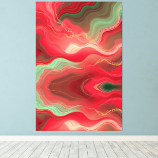 Kerstbloesemfrequenties – Abstracte Energie Wrap Canvas Afdruk