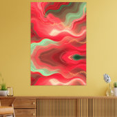 Kerstbloesemfrequenties – Abstracte Energie Wrap Canvas Afdruk (Insitu (Woonkamer))