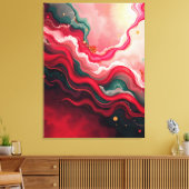 Kerstbloesemfrequenties – Abstracte Energie Wrap Canvas Afdruk (Insitu (Woonkamer))