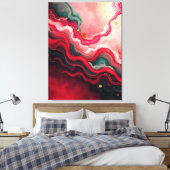 Kerstbloesemfrequenties – Abstracte Energie Wrap Canvas Afdruk (Insitu (Slaapkamer))