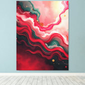 Kerstbloesemfrequenties – Abstracte Energie Wrap Canvas Afdruk (Insitu (Houten vloer))