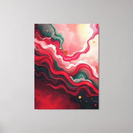 Kerstbloesemfrequenties – Abstracte Energie Wrap Canvas Afdruk (Voorkant)