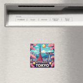 🧲 Kerstbloesemreis Herinnering Tokyo Japan 🌸 Magneet (Insitu (Vaatwasser))