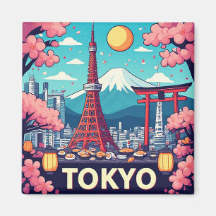 🧲 Kerstbloesemreis Herinnering Tokyo Japan 🌸 Magneet