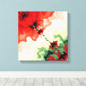 Kerstbloesfrequenties Premium Omwikkelde Canvas Afdruk (Insitu (Houten vloer))