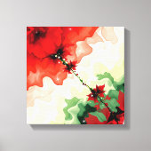 Kerstbloesfrequenties Premium Omwikkelde Canvas Afdruk (Voorkant)
