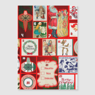 Kerstblok Advent Illustratie Vierkante Kunst