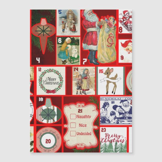 Kerstblok Advent Illustratie Vierkante Kunst (Voorkant)