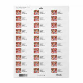 Kerstblok Advent Illustratie Vierkante Kunst Etiket (Full Sheet)