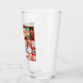 Kerstblok Advent Illustratie Vierkante Kunst Glas (Links)