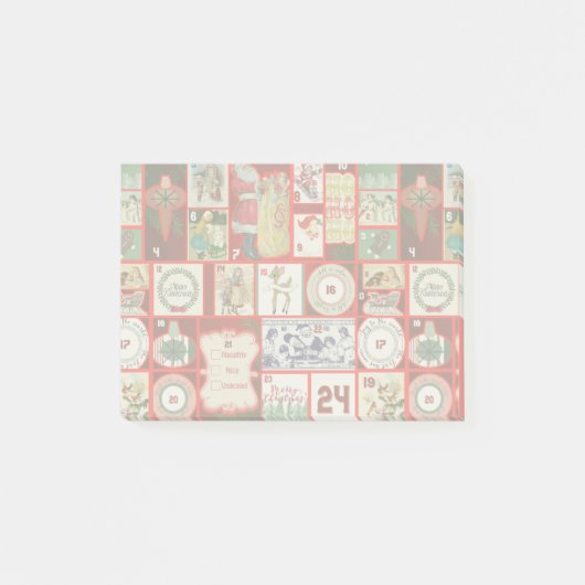 Kerstblok Advent Illustratie Vierkante Kunst Post-it® Notes (Voorkant)