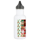 Kerstblok Advent Illustratie Vierkante Kunst Waterfles (Links)