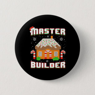 Kerstblok B voor het huis van peperkoek voor de ho Ronde Button 5,7 Cm