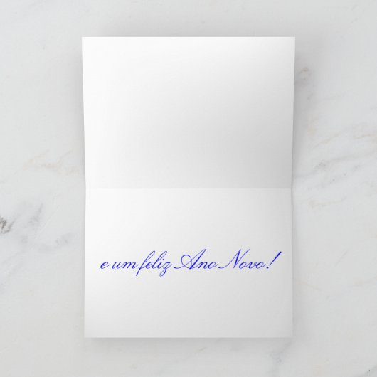 Kerstboas Festas e um feliz Ano Novo III Feestdagen Kaart (Binnen)