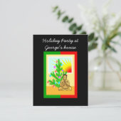 Kerstboeddha met boom! feestdagenkaart (Staand voorkant)