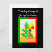 Kerstboeddha met boom! feestdagenkaart (Voorkant / Achterkant)