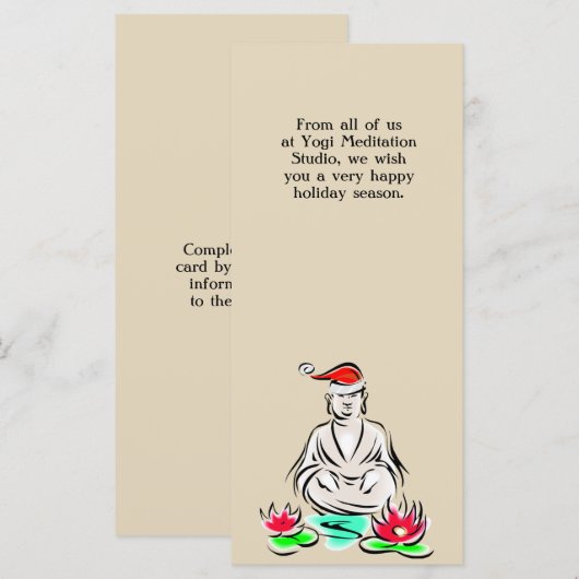 kerstboeddha-tekening (Voorkant / Achterkant)