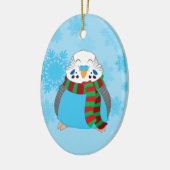 Kerstboedgies, tweeslachtig versiering keramisch ornament (Links)