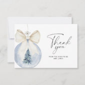 Kerstboegbal vrijgezellenfeest dank u kaart (Voorkant)