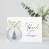 Kerstboegbal vrijgezellenfeest dank u kaart (Staand voorkant)