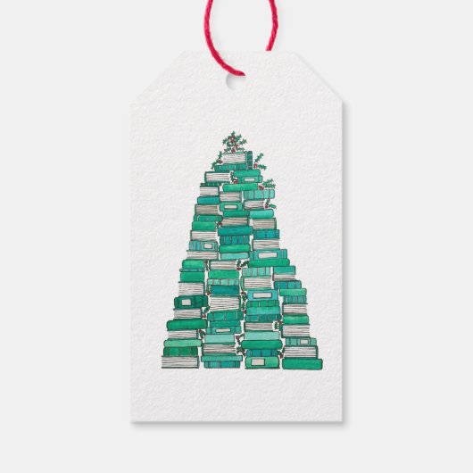 Kerstboek Boom Gift Labels Cadeaulabel (Achterkant)