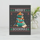 Kerstboek Kersttrui Bibliotheek Cadeau Kaart (Staand voorkant)