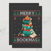 Kerstboek Kersttrui Bibliotheek Cadeau Kaart (Voorkant / Achterkant)