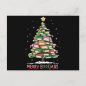 Kerstboek Liefhebber Boom Bibliothecaris Merry Boo Feestdagenkaart (Voorkant)