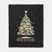 Kerstboek Liefhebber Boom Bibliothecaris Merry Boo Fleece Deken (Voorkant)