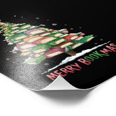 Kerstboek Liefhebber Boom Bibliothecaris Merry Boo Foto Afdruk (Hoek)