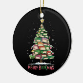 Kerstboek Liefhebber Boom Bibliothecaris Merry Boo Keramisch Ornament (Links)