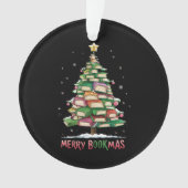 Kerstboek Liefhebber Boom Bibliothecaris Merry Boo Ornament (voorkant)