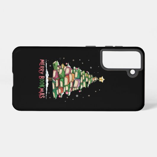 Kerstboek Liefhebber Boom Bibliothecaris Merry Boo Samsung Galaxy Hoesje (Achterkant horizontaal)