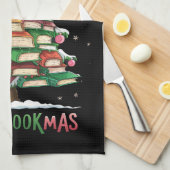 Kerstboek Liefhebber Boom Bibliothecaris Merry Boo Theedoek (Quarter Fold)