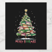 Kerstboek Liefhebber Boom Bibliothecaris Merry Boo Wijn Etiket (Enkel label)
