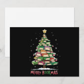 Kerstboek Liefhebber Boom Bibliothecaris Prettig B Feestdagenkaart (Voorkant / Achterkant)