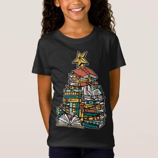 kerstboek Lover Xmas Boom Reader Nerd T-shirt (Voorkant)