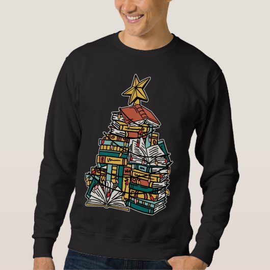 kerstboek Lover Xmas Boom Reader Nerd Trui (Voorkant)