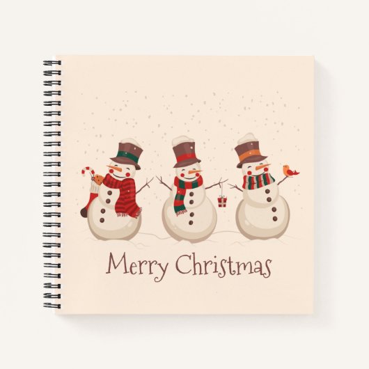  kerstboek met Snowmen Notitieboek (Voorkant)