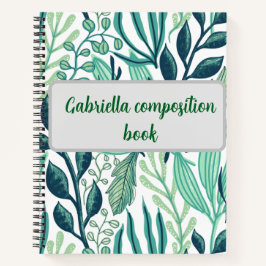 Kerstboek met vintage bloemenprint notitieboek