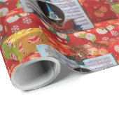 Kerstboek, muziekdoos met overvulling cadeaupapier (Rol Hoek)