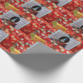 Kerstboek, muziekdoos met overvulling cadeaupapier (Hoek)