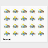 Kerstboek Ronde Sticker (Vel)